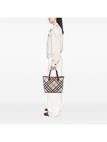 Burberry Supernova Check Coated Canvas Tote (view 2)