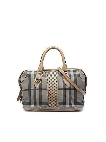 Burberry Smoke Check Coated Canvas Gilmoure Satchel (view 1)