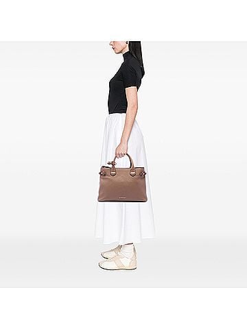 Burberry Medium Calfskin and House Check Banner Satchel (view 2)