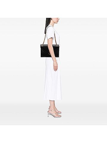 Saint Laurent Large Chevron Grain de Poudre Monogram Envelope Bag (view 2)