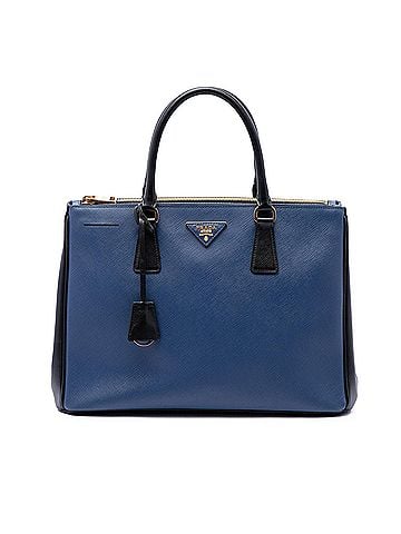 Prada Medium Bicolor Saffiano Lux Galleria Double Zip Satchel (view 1)