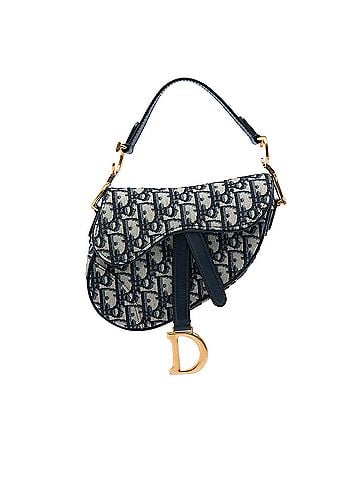 Dior Mini Oblique Canvas Saddle Bag (view 1)