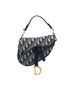Dior 100% Canvas Blue Mini Oblique Canvas Saddle Bag One size - photo 1
