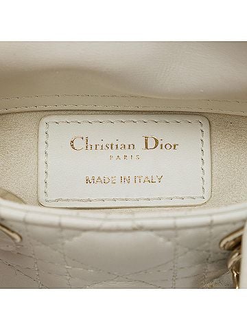 Dior Micro Lambskin Cannage Lady Dior (view 2)
