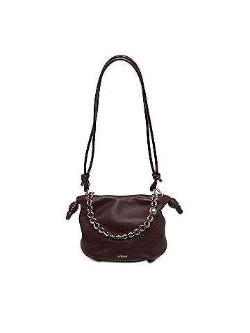 Loewe Mini Mellow Nappa Donut Chain Flamenco Knot Clutch with Strap (view 1)