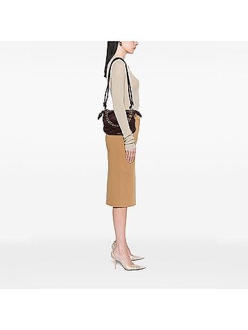 Loewe Mini Mellow Nappa Donut Chain Flamenco Knot Clutch with Strap (view 2)