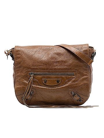Balenciaga Lambskin Motocross Classic Folk Messenger Bag (view 1)