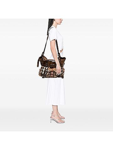 Burberry House Check Canvas and Calfskin Bromley Satchel (view 2)