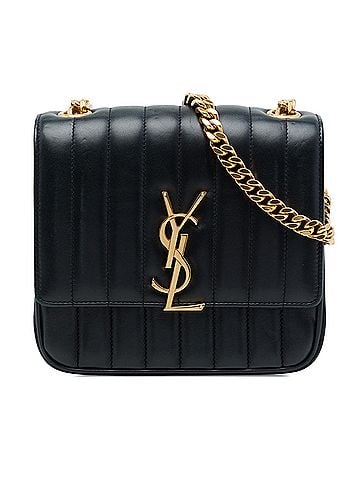 Saint Laurent Medium Lambskin Monogram Vicky Chain Bag (view 1)