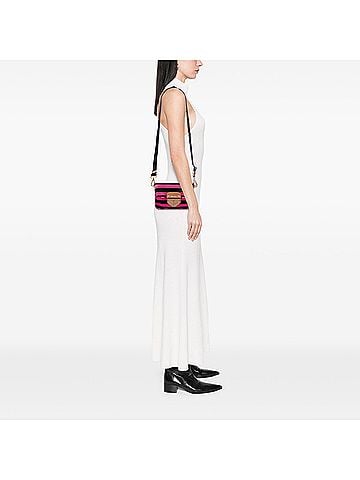 Prada Canvas Canapa Righe Striped Crossbody (view 2)