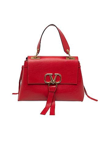 Valentino Medium Grained Calfskin VRing Top Handle Bag (view 1)