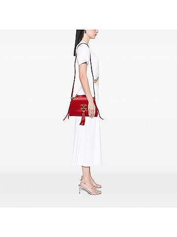 Valentino Medium Grained Calfskin VRing Top Handle Bag (view 2)