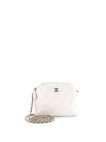Chanel CC Dome Zip Clutch with Chain Quilted Caviar Mini (view 1)