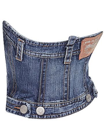 Dsquared2 Dsquared2 Denim Boned Corset Bustier Top (view 2)