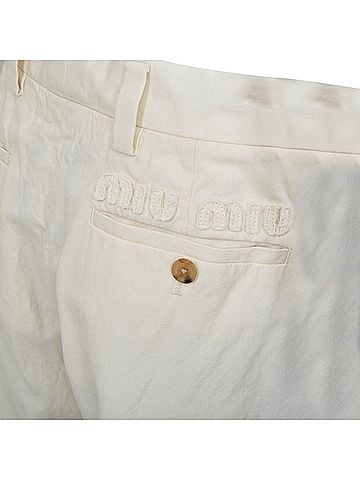 Miu Miu Miu Miu 2023 Beige Straight Leg Pants (view 2)