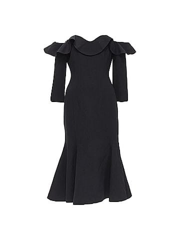 Oscar De La Renta Oscar De La Renta Off Shoulder Flute Dress (view 1)