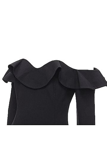 Oscar De La Renta Oscar De La Renta Off Shoulder Flute Dress (view 2)