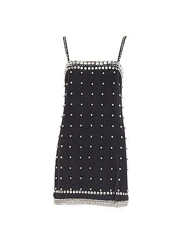 Miu Miu Miu Miu 2021 Wool Embellished Mini Dress (view 1)