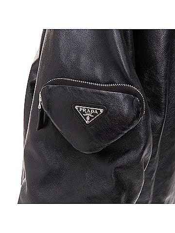 Prada Prada Lambskin Triangle Pouch Bomber (view 2)