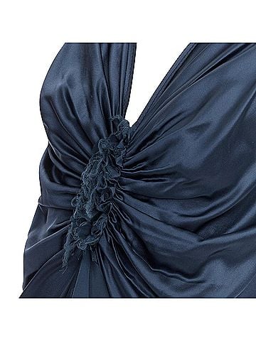 Lanvin Lanvin 2007 Midnight Blue Silk Dress (view 2)