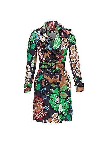 Burberry Burberry Silk Floral Trench Coat (view 1)
