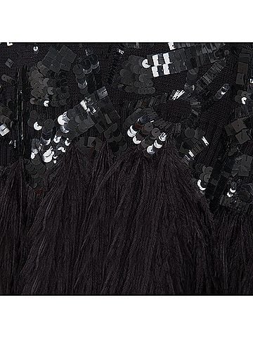Oscar De La Renta Oscar De La Renta 2019 Black Feather Pullover Sweater (view 2)