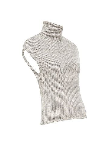 Khaite Khaite Brown Cashmere Turtleneck Sweater Vest (view 1)