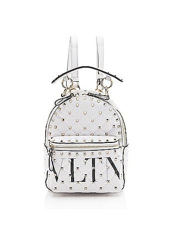 Mario Valentino Valentino Leather Rockstud Spike Mini Backpack (view 1)