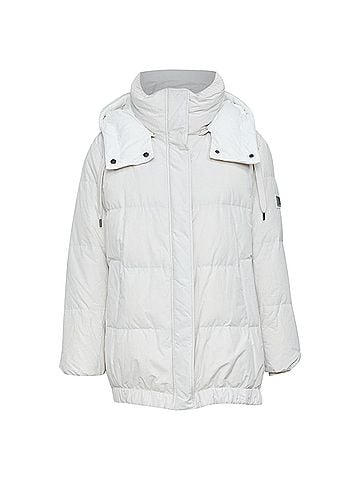 Brunello Cucinelli Brunello Cucinelli Cashmere White Puffer Coat Jacket (view 1)