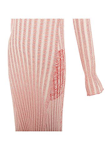 Céline Celine 2017 Runway Pink Red Striped Midi Dress (view 2)