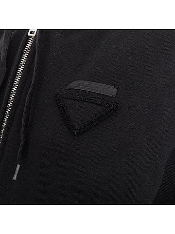 Prada Prada 2021 Black Cropped Hoodie Jacket (view 2)