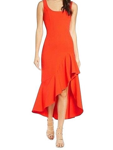 Bardot Esther Frill High Low Flamenco Midi Dress Cocktail Dress (view 1)