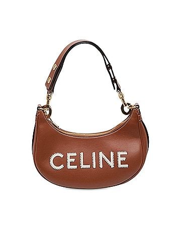 Céline Medium Leather Logo Ava Shoulder Bag (view 1)