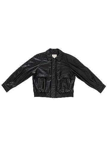 London Fog Bomber Leather Jacket (view 2)