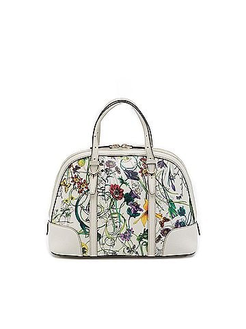 Gucci Small Leather Flora Nice Dome Satchel (view 1)