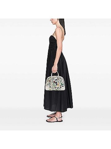 Gucci Small Leather Flora Nice Dome Satchel (view 2)