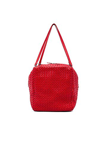 Bottega Veneta Nappa Intrecciato Cube Shoulder Bag (view 1)