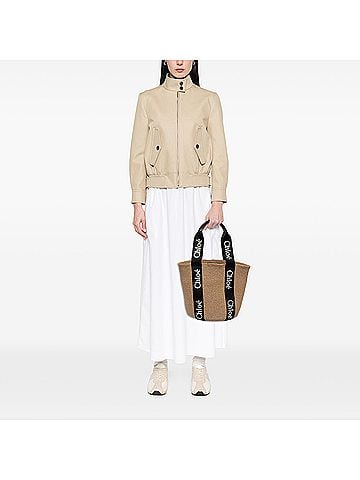 Chloé Large Raffia Woody Basket Tote (view 2)