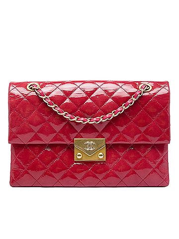 Chanel Quilted Patent Goatskin Pagoda Accordion Flap (view 1)