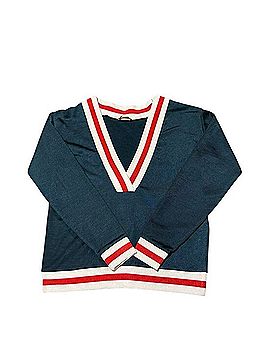 Aritzia Golden by TNA Striped Varsity V-Neck Sweater Pullover Sweater (view 2)