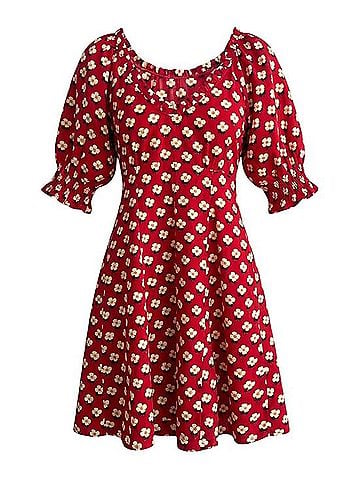 Kate Spade New York Block Flower Fluid Mini Cocktail Dress (view 1)