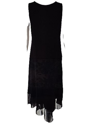 Eileen Fisher Scoop neck sleeveless asymmetric hem Cocktail Dress (view 2)