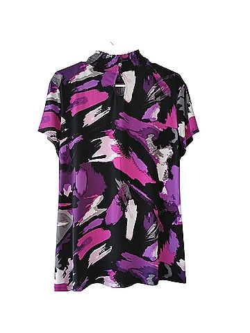 Another Line Short Sleeve Blouse (view 2)