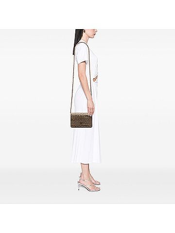 Chanel CC Embossed Metallic Lambskin Wallet on Chain (view 2)