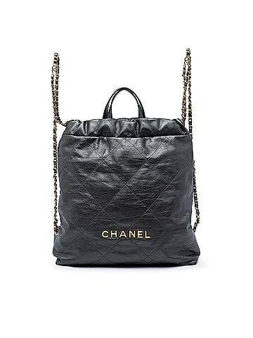 Chanel Large Quilted Shiny Calfskin 22 Backpack (view 1)