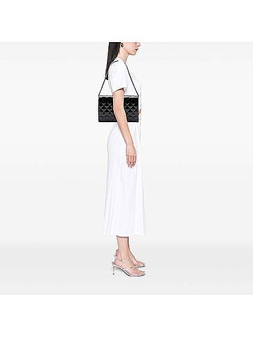 Chanel CC Quilted Patent Striated Flap Clutch with Chain (view 2)