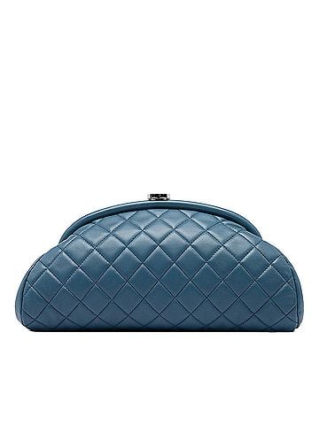 Chanel Quilted Lambskin Timeless Kisslock Clutch (view 1)