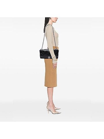 Chanel Jumbo Patent Embossed Lucky Symbols Flap (view 2)
