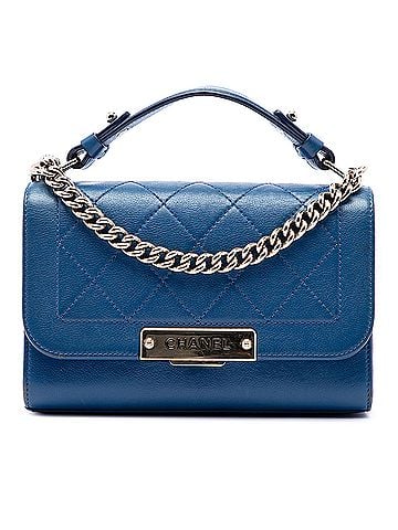 Chanel Small Quilted Grained Calfskin Label Click Flap (view 1)