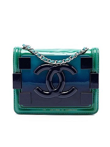 Chanel Mini Ombre Acrylic and Patent Boy Brick Flap (view 1)